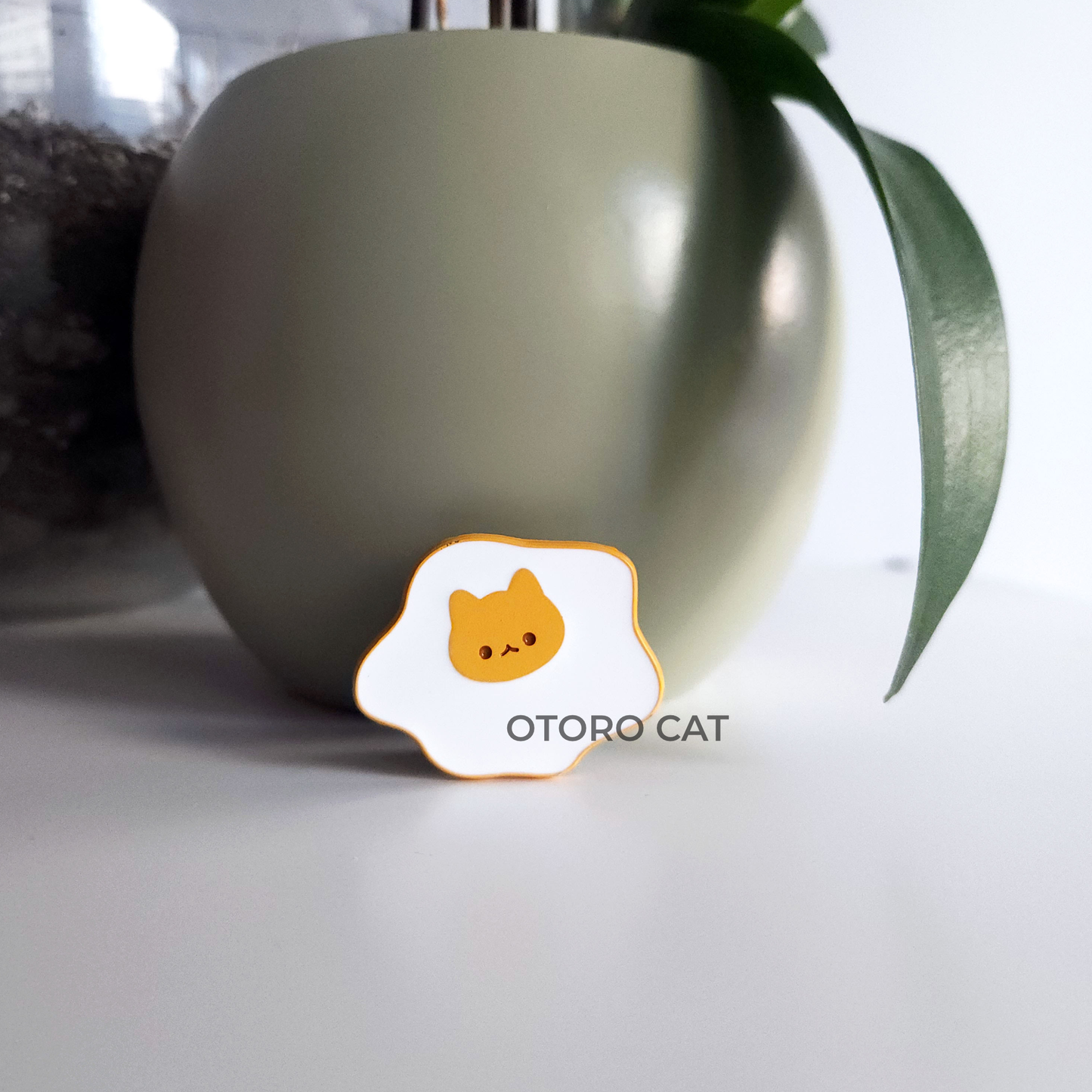 Whiskered Delight Cat Egg Dyed Enamel Pin - Purr-fectly Adorable Easter Charm