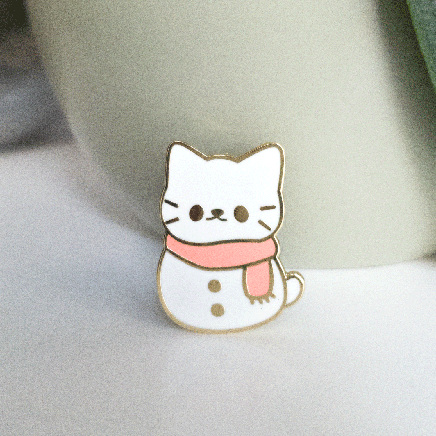 snowman, cat, kitten, kawaii enamel pin, cute enamel pin, christmas gift, gifts for her, gifts for cat lover, cat mom, cat dad, gifts for friends, cat artist, cat enamel pin, snowman, cat snow, snow cat