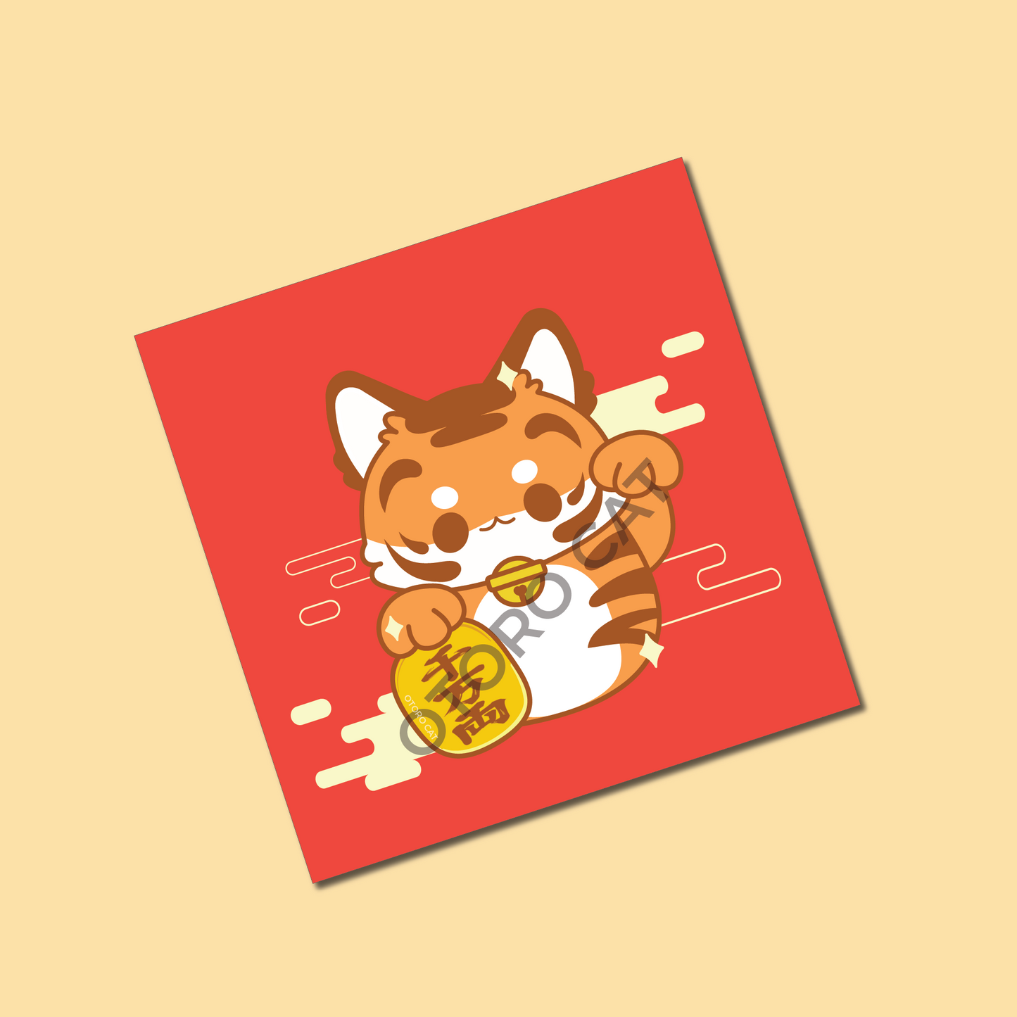 year of the tiger, chinese new year, new year asian, new year chinese, lucky cat, adorable tiger, cute tiger, kawaii tiger, cute art prints, art print of office, art print for baby, kawaii aesthetic art, kawaii art