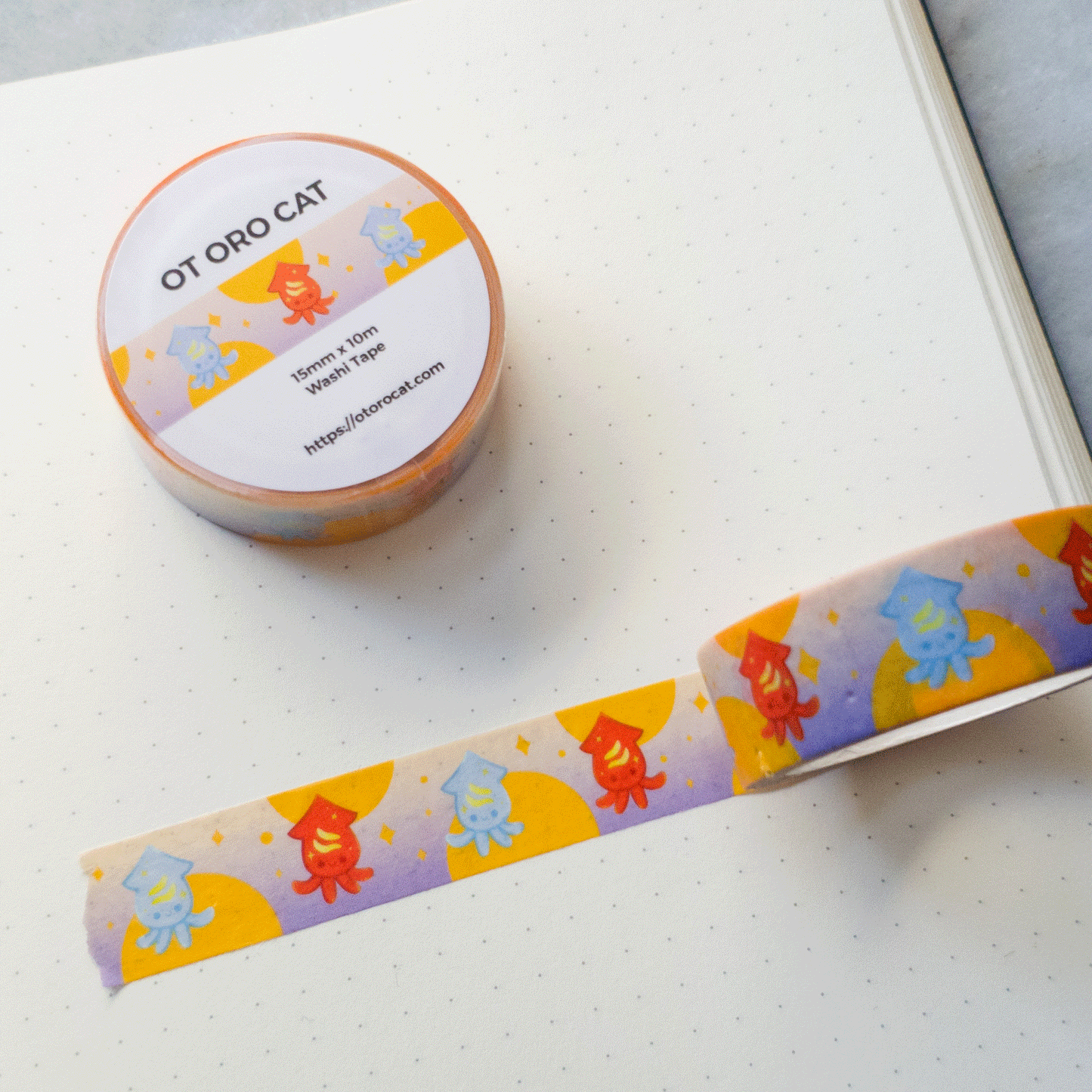 Happy Squid Washi Tape