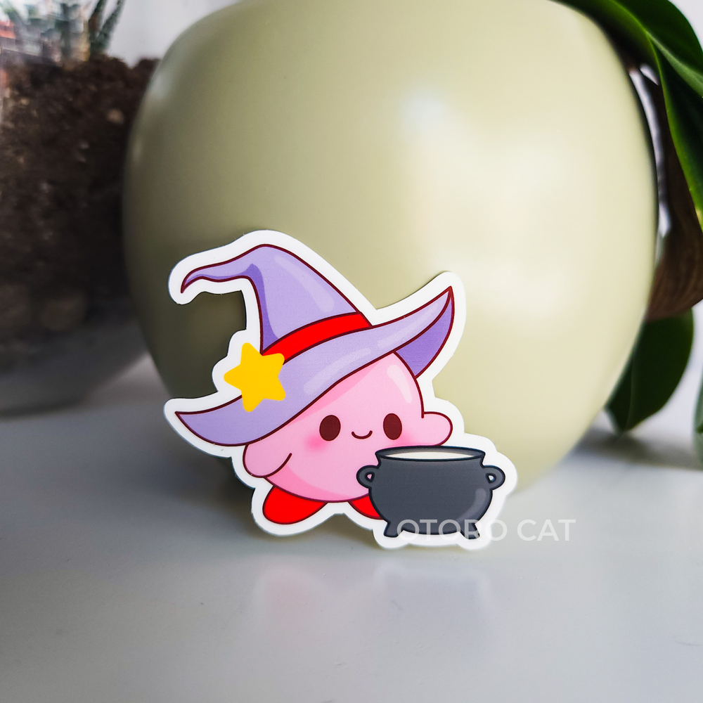 Pink Bubble Witch Sticker