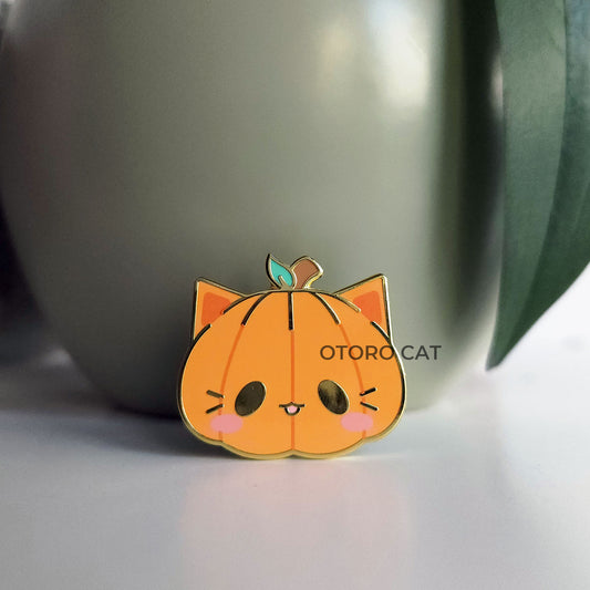 Cat Pumpkin Enamel Pin