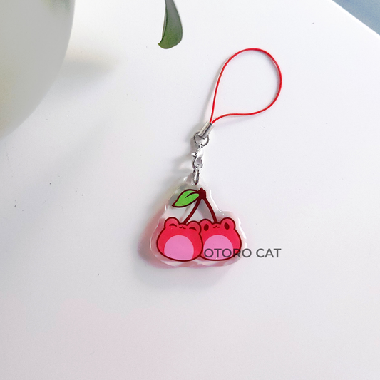 Cute Cherry Frog Phone Charm - A Splash of Whimsy for Your Everyday Accessories