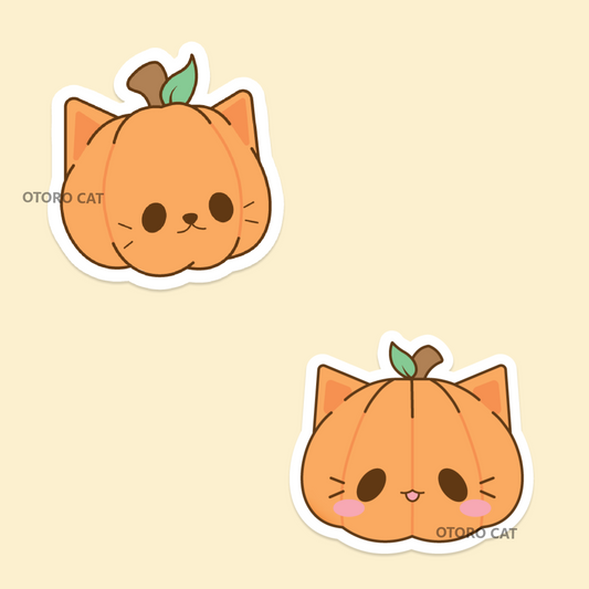 Cat Pumpkin Stickers!