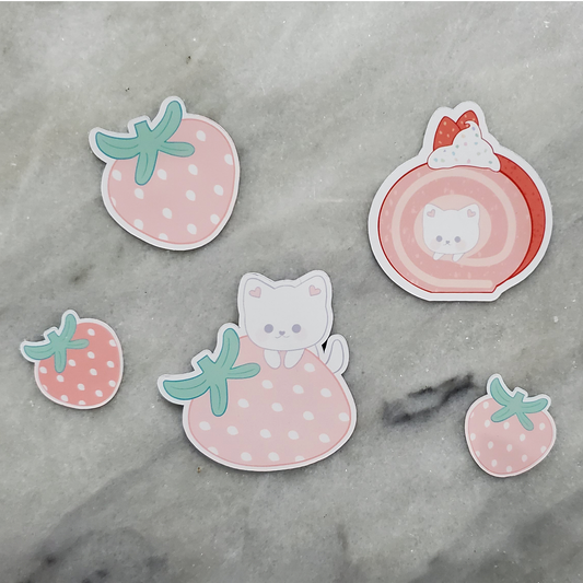 Strawberry Dessert Sticker Set
